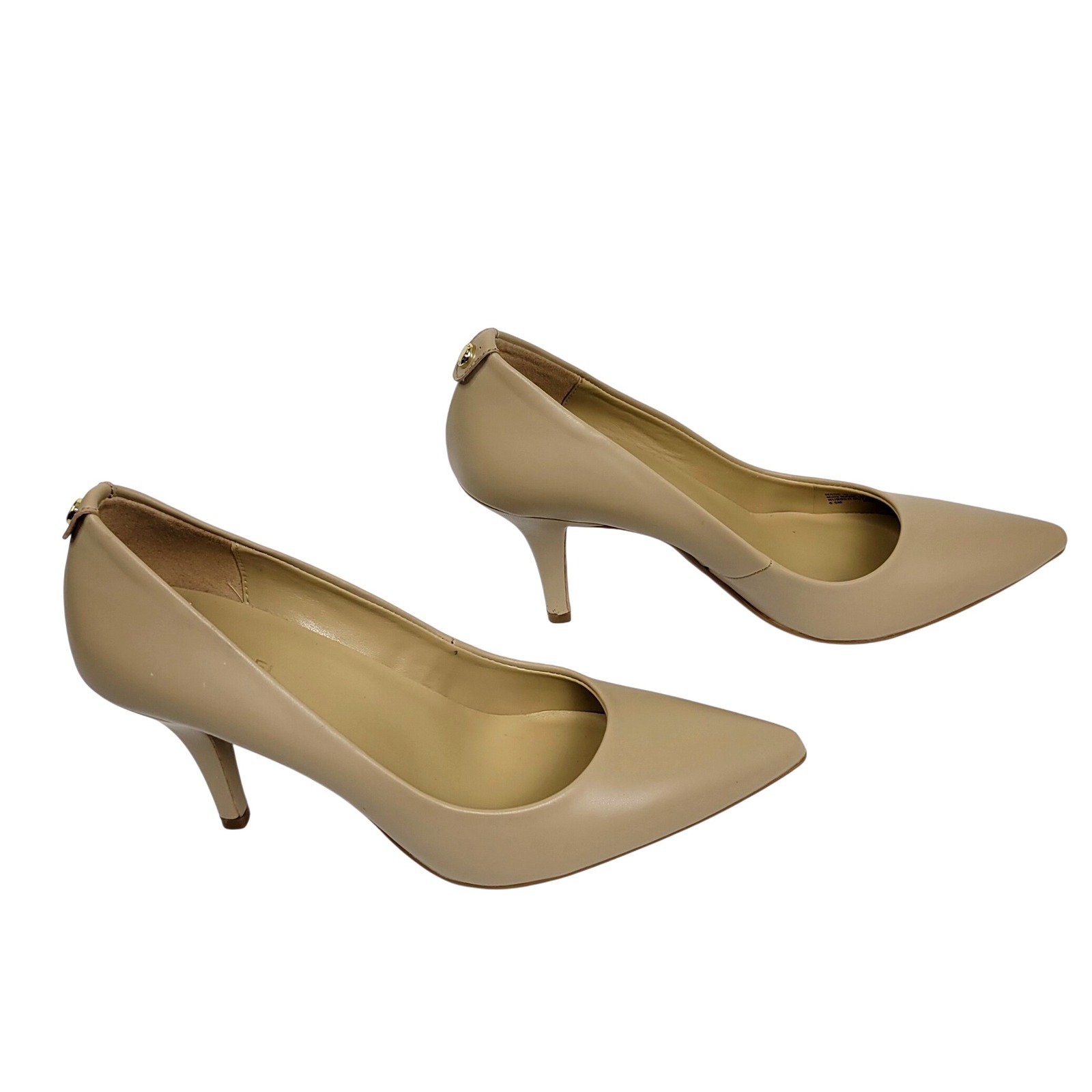 Michael Kors Heels Womens 6.5 Beige Pointed Toe Office Classic Pumps Dress Shoes