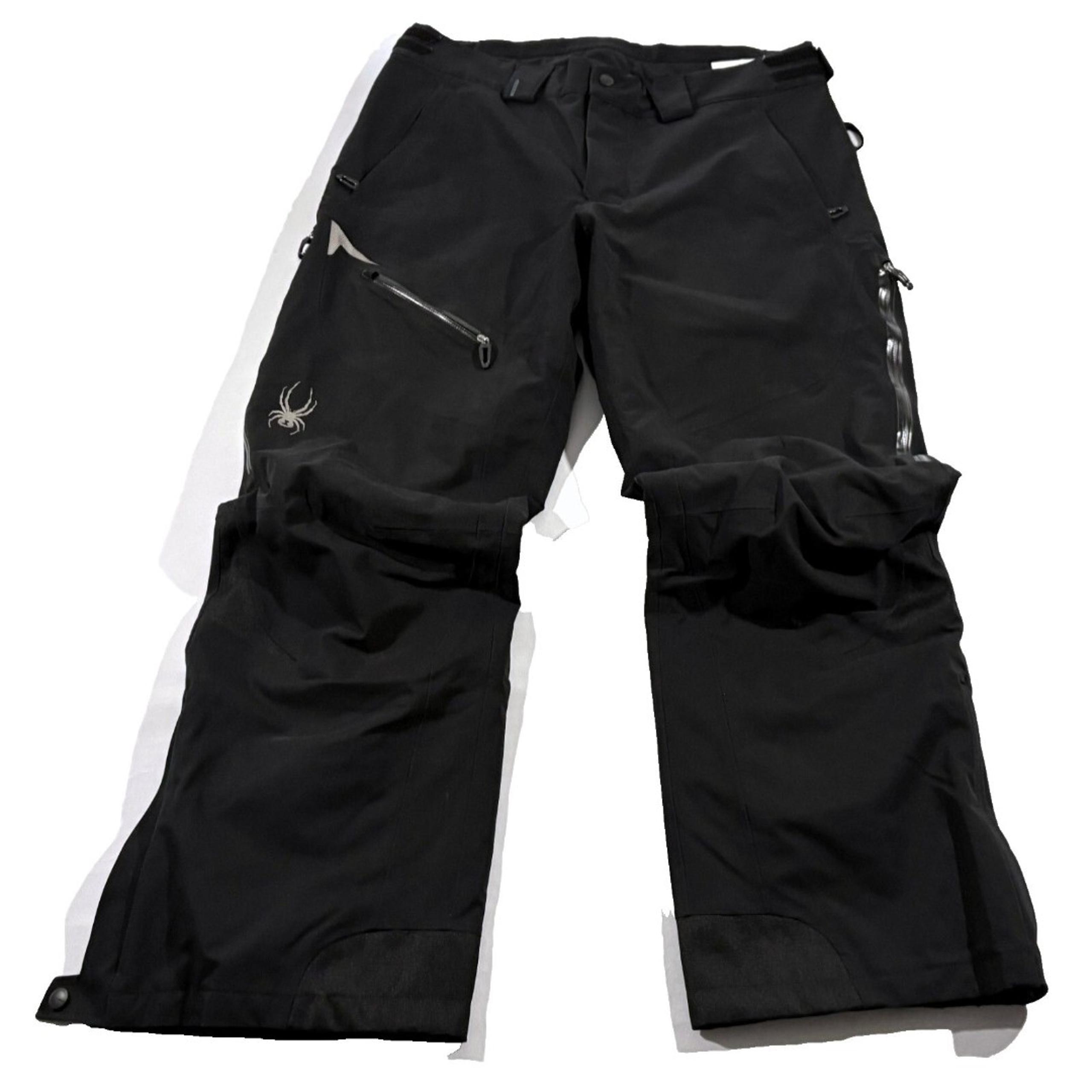 Spyder Men's Ski Bibs Snow Pants Black Thinsulate Insulated Waterproof Sz L R