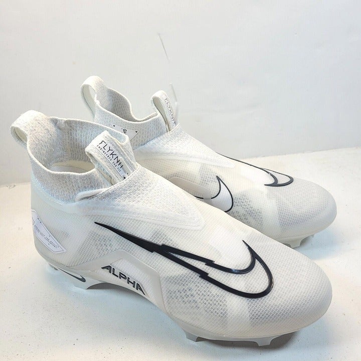 Nike Alpha Menace Elite 3 Football Cleats Pure Platinum CT6648-109 Size 10