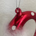 Vintage 11” Large Handblown Fur Hat Santa Christmas Holiday Ornament