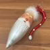 Vintage 11” Large Handblown Fur Hat Santa Christmas Holiday Ornament