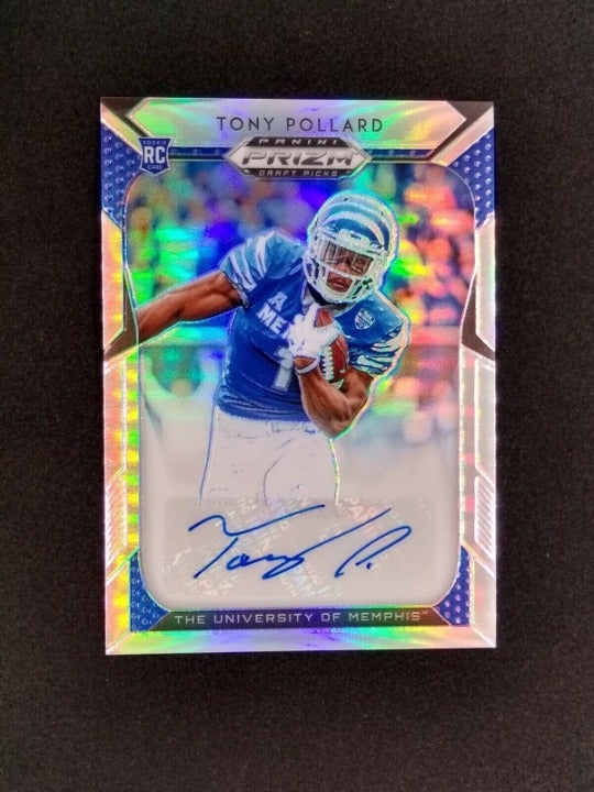 AUTO SP RC TONY POLLARD ROOKIE SILVER PRIZM AUTOGRAPH 2019 #284 DALLAS COWBOYS !