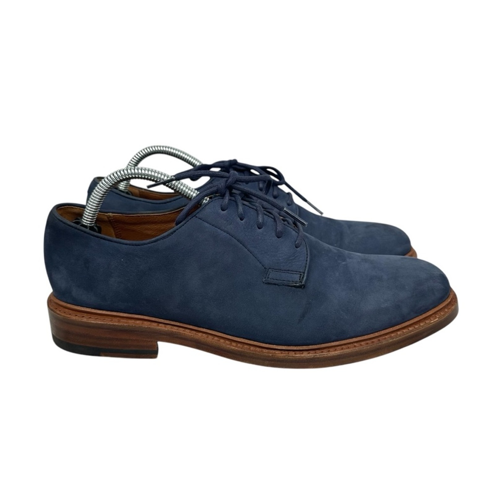 FRYE Men's Jones Oxfords Suede Leather Lace-up Blue Size 9.5