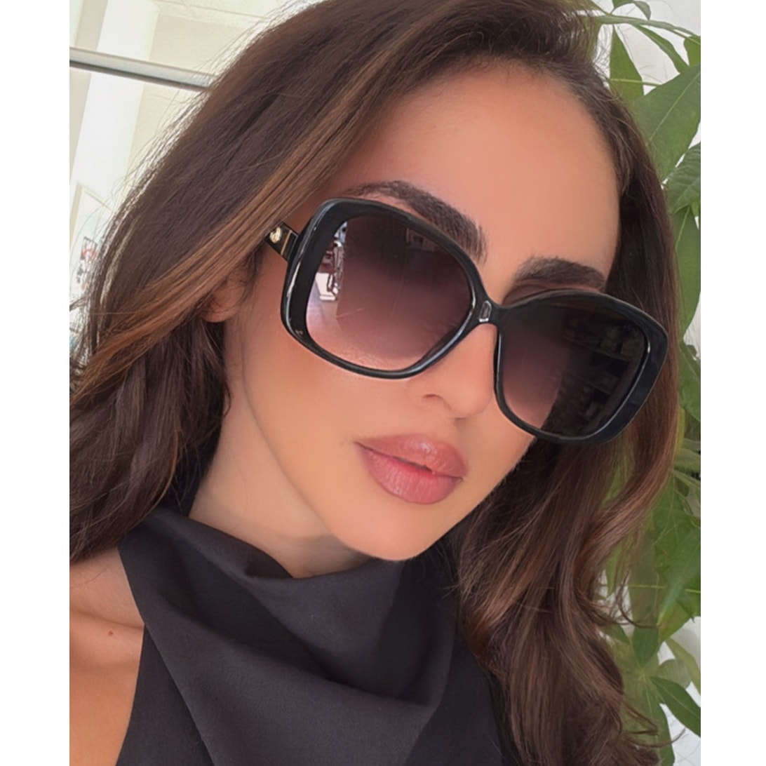 NEW Gucci GG0762S Black Butterfly Sunglasses with Marmont Logos