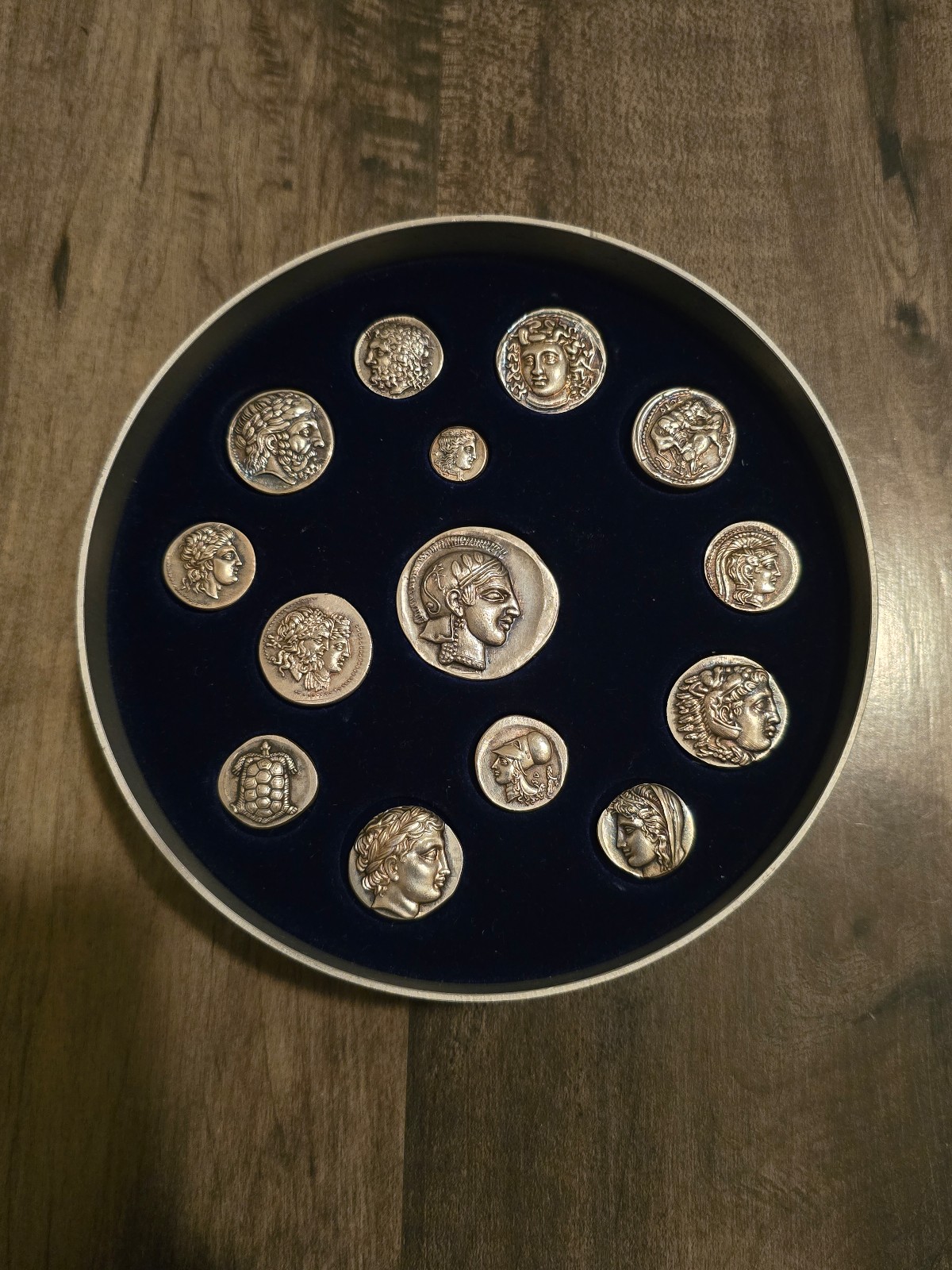Set of 14 silver 925 Ancient Greek coins