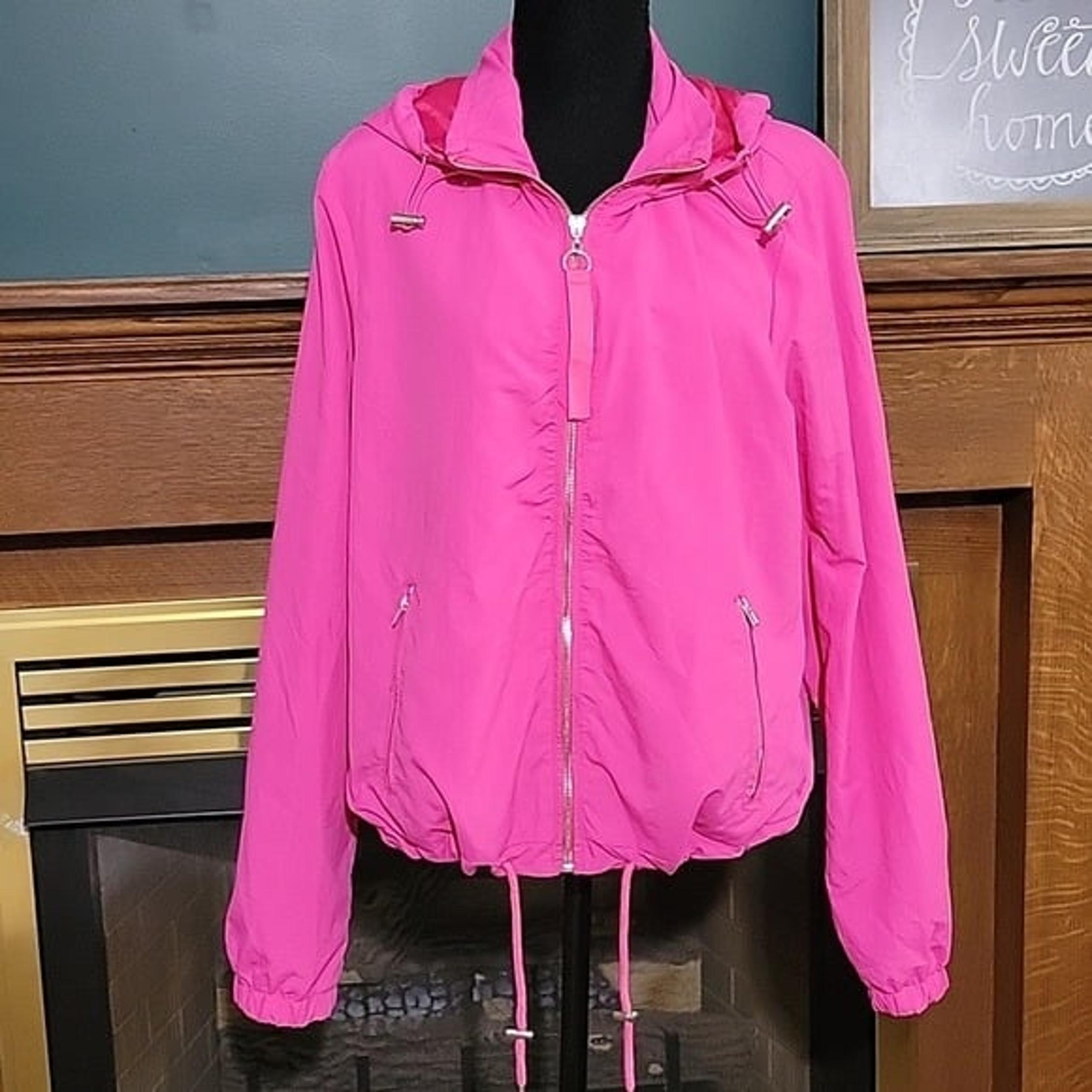 Ashley by 26 International Utility Collection Hooded Zip Up Windbreaker Jacket