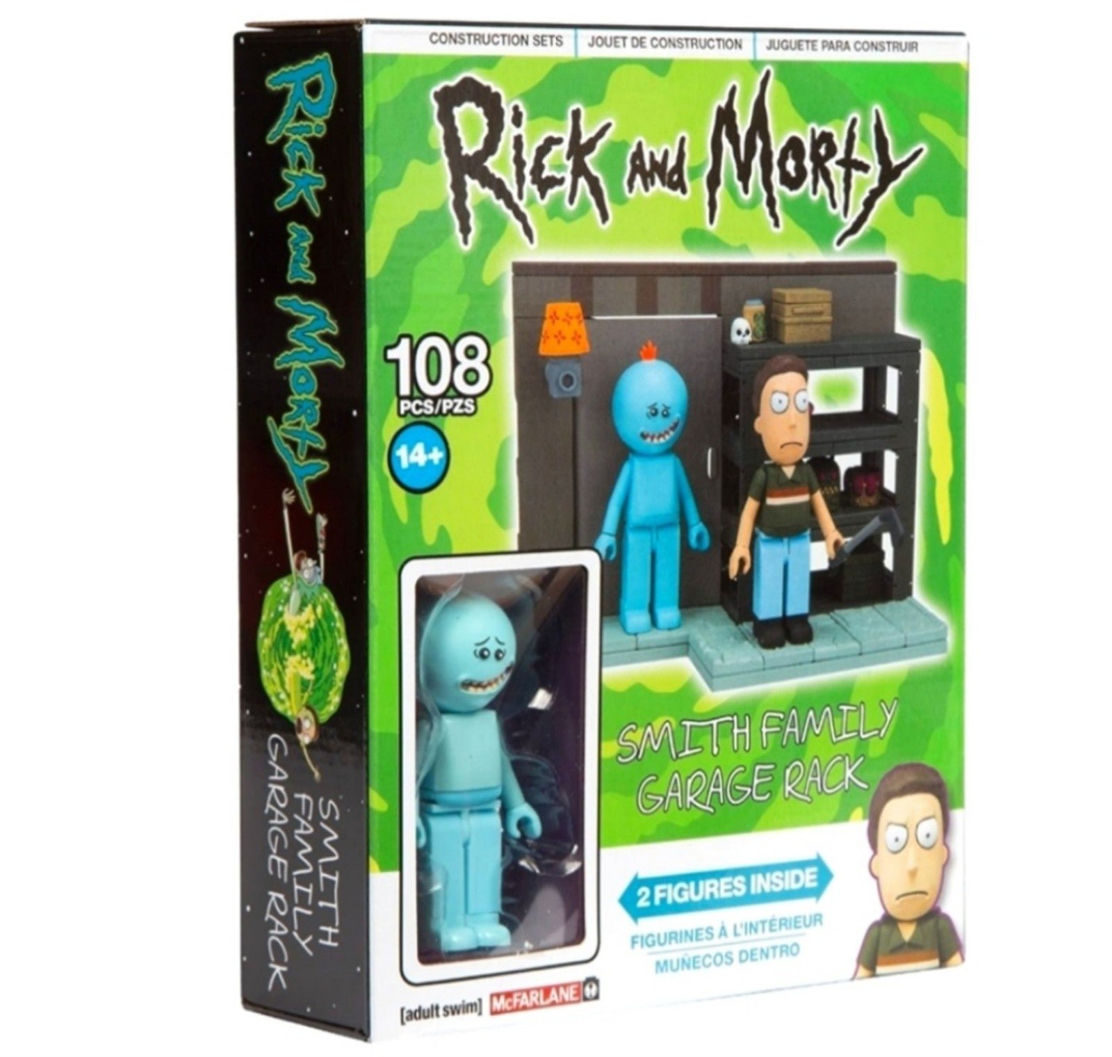 NWT Rick & Morty Smith Garage Rack Construction 108 Pieces Building Set