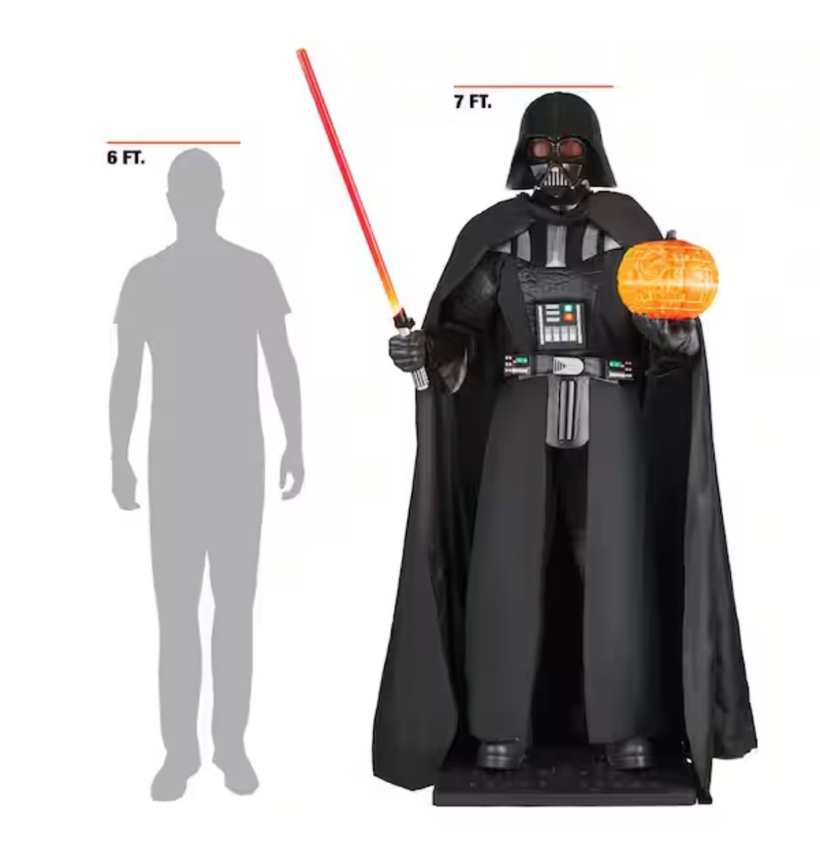 Disney 7 FT. Animated LED Darth Vader Star Wars Halloween Christmas Home Depot
