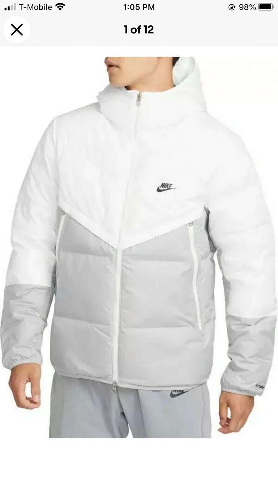 Nike Sportswear Storm-FIT Mens Windrunner Hooded Jacket White Size XL DD6795-100