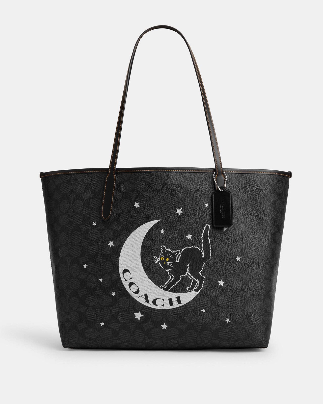 Coach City Tote In Signature Canvas With Halloween Graphic CW451
