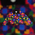 Vintage Michael Simon Geometric Granny Quilt Retro Womens Sweater Cardigan Med.