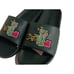Lacoste Flame Fire Alligator Slides Mens Size 12 Sandals Green Avante Garde Rare