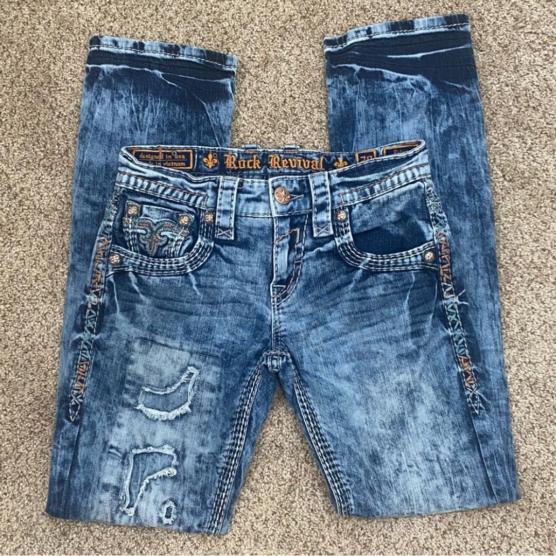Rock Revival Faux Fur Slim Jeans for Men | Mercari