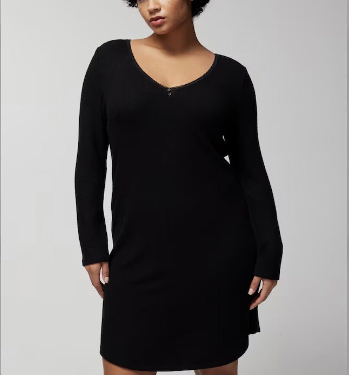 Soma Sleepshirt, Long Sleeve CozyLuxe Sleep Shirt Size XXL, Black, Nwt, WARM!