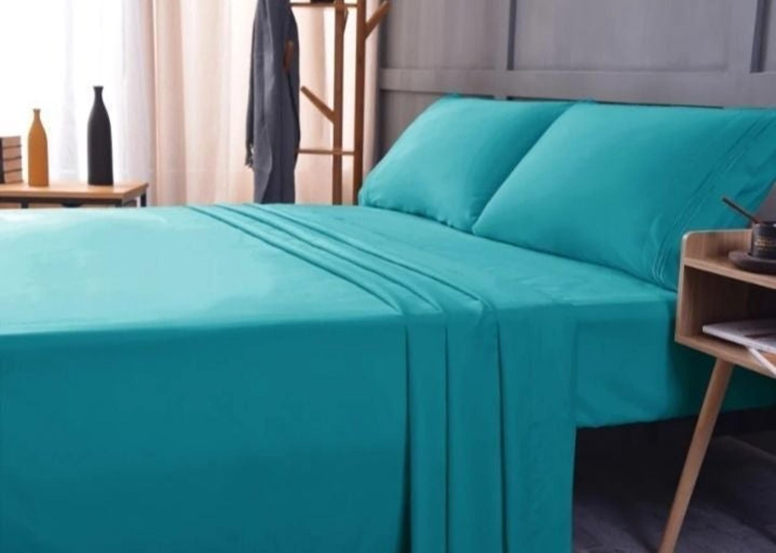 QUEEN SIZE COOL BAMBOO LUXURY ULTRA SOFT SHEET SET TEAL
