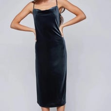 Velvet Strapless Midi Dress