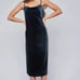 Velvet Strapless Midi Dress
