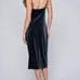 Velvet Strapless Midi Dress