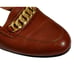 Salvatore Ferragamo Loafers Low Heel Pumps Gold Chain Detail Brown Womens Size 7