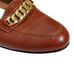 Salvatore Ferragamo Loafers Low Heel Pumps Gold Chain Detail Brown Womens Size 7