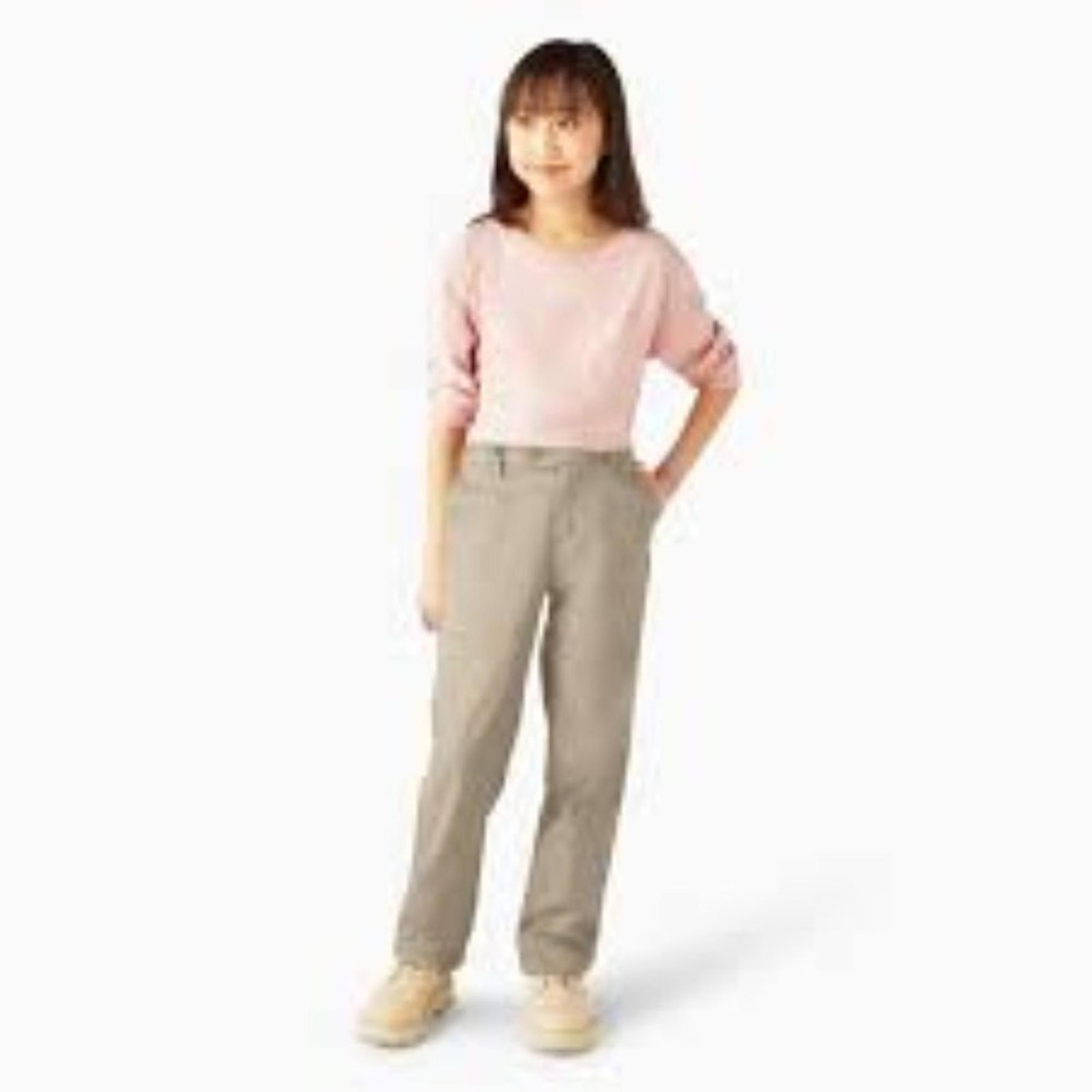 Dickies Girls School Uniform Skinny Fit Straight Leg 5-Pocket Stretch Twill Pan