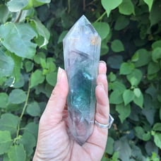 Jumbo Rainbow Fluorite Double Terminated Wand, Soul Purpose, Intuition, Clarity