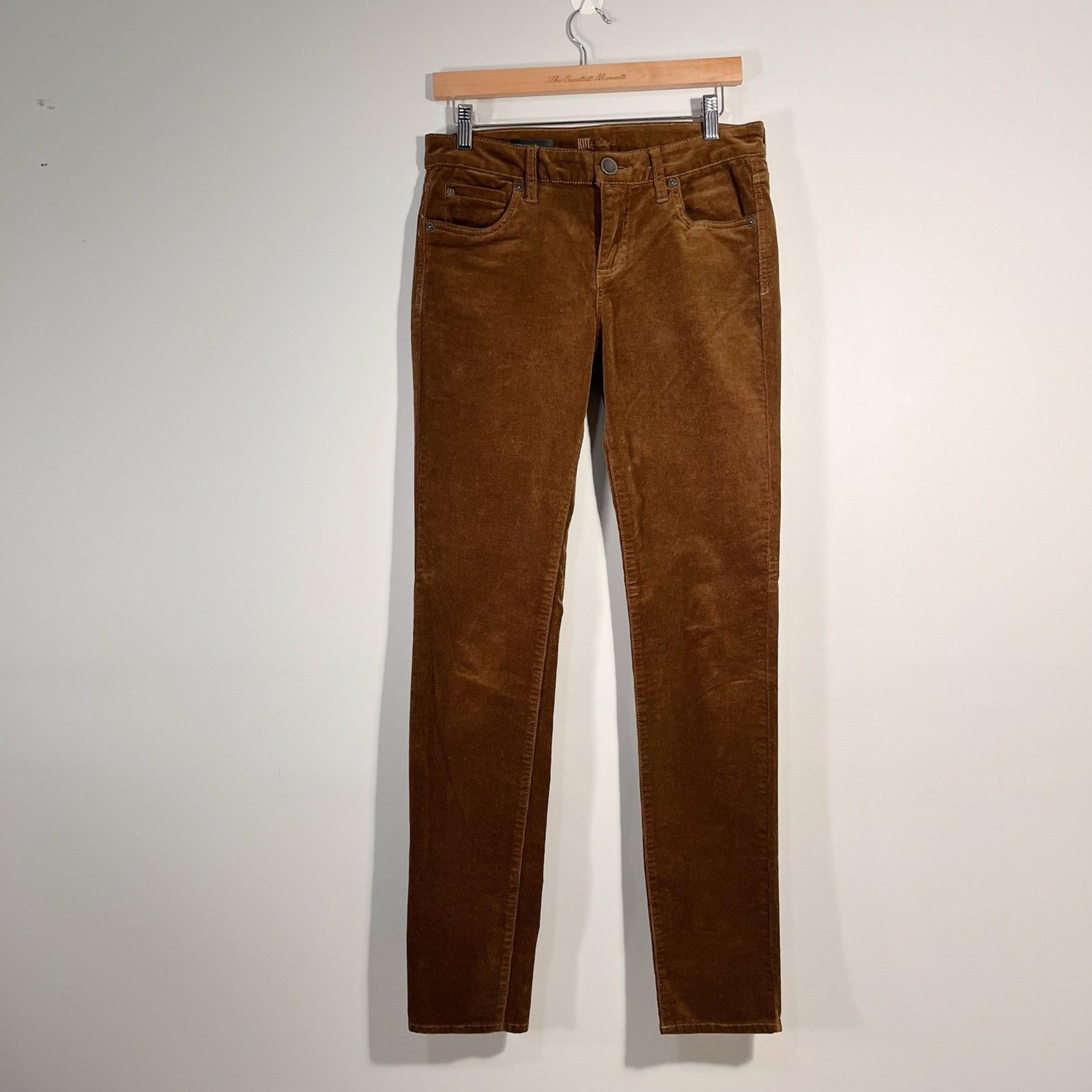 Kut From The Kloth Diana Skinny Brown Corduroy Pants Women’s Size 6