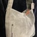 NWT-MADE IN INDIA, GENUINE olive green Suede Big Shopper Tote