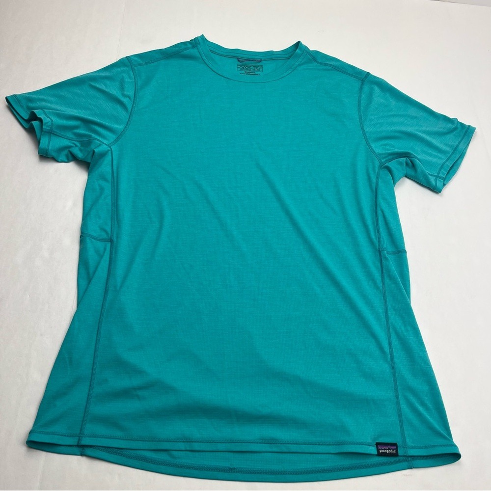 Patagonia Capilene Cool Lightweight Short Sleeve Shirt Womens Size Medium Teal