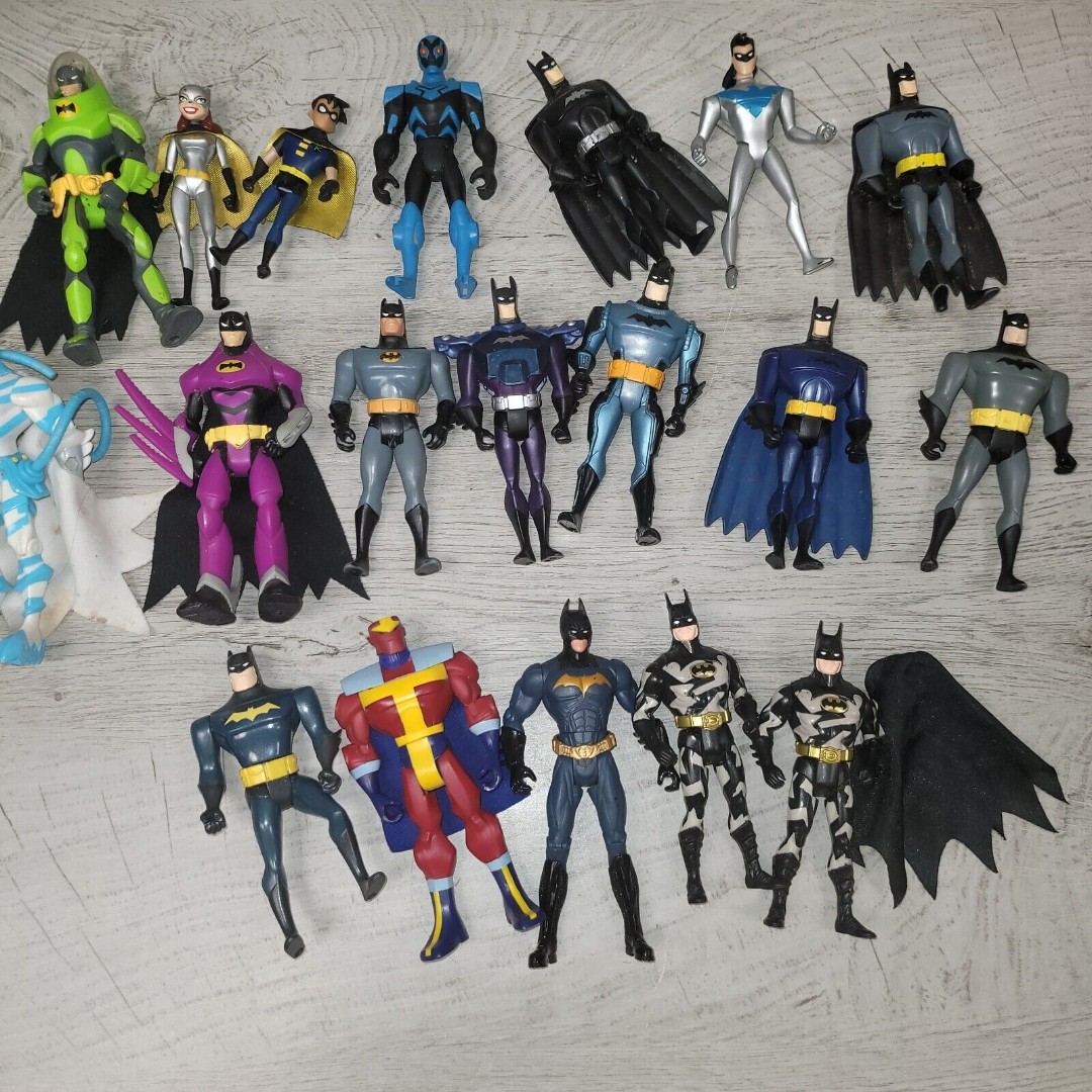 DC Batman Action Figure Toy Lot of 19 Robin Blue Beetle Kenner Justice League