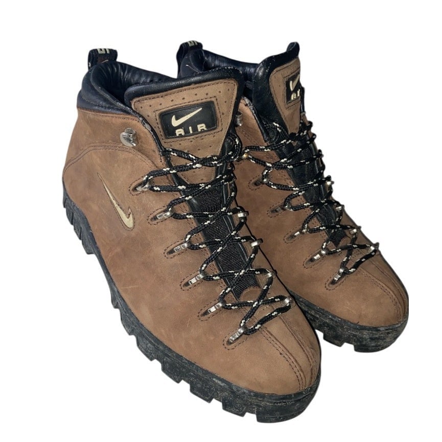 Vintage Nike ACG Trail Compound Hiking Boot Womens Size 9 Brown Suede Leather