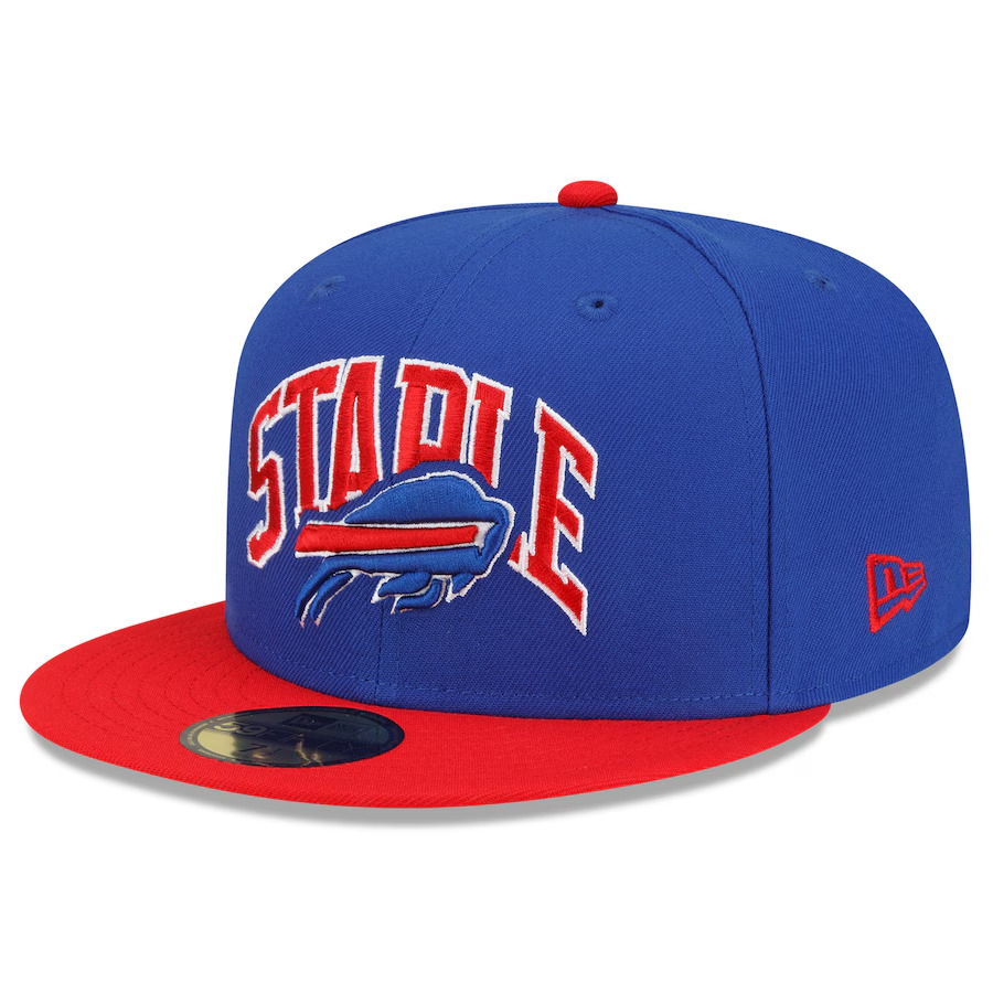 Buffalo Bills New Era NFL Staple Collection 59FIFTY Fitted Hat - Royal/Red 7 3/4