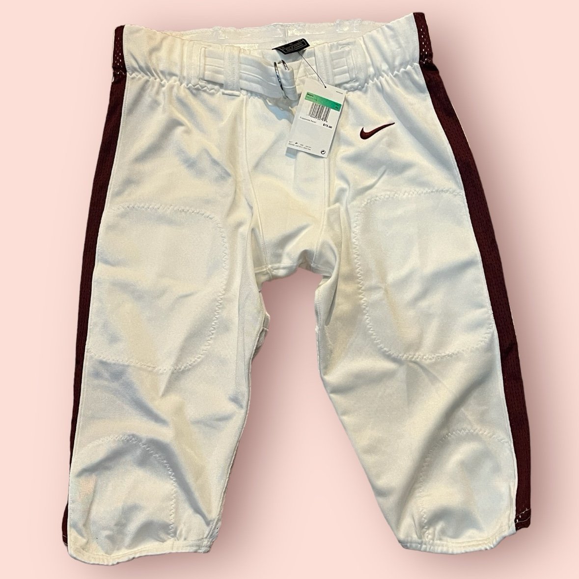 Nike Men’s Vapor Team Pro NFL Football Pants (White/Burgundy)