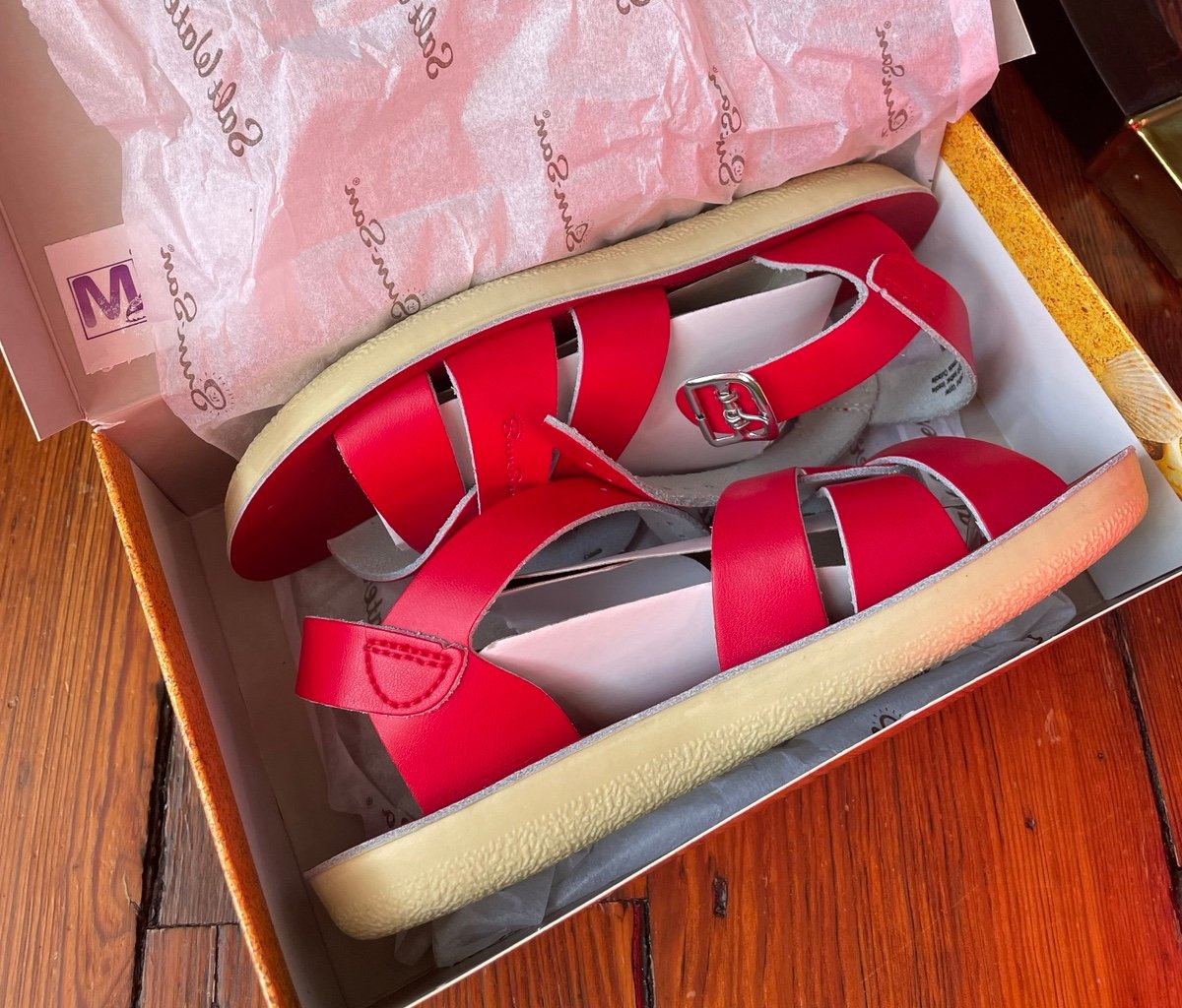 New Sun-San Swimmers Saltwater Sandals kids girls 1 hoy shoes
