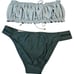 PQ PILYQ Ruched Bandeau top stitched full bottom and side tie Bottom Bikini Set