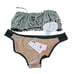 PQ PILYQ Ruched Bandeau top stitched full bottom and side tie Bottom Bikini Set