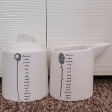 Rae Dunn Stemline Cream/Sugar Set