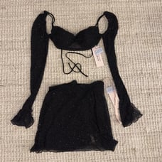 Oh Polly embellished top and skirt set