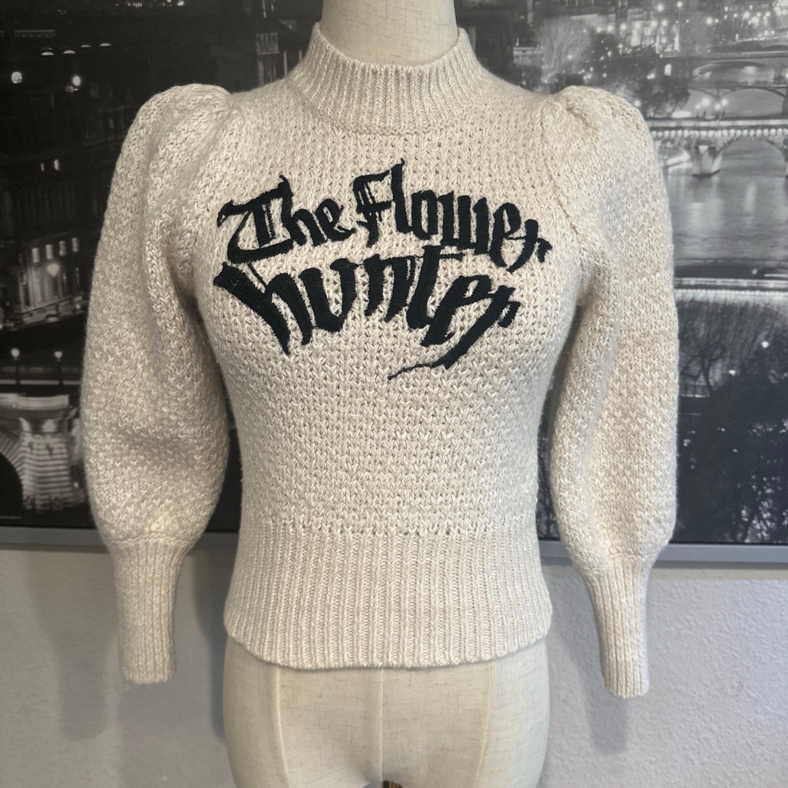 Zimmermann The Flower Hunter Wild Botanica Sweater Ivory Cashmere Wool Size XS