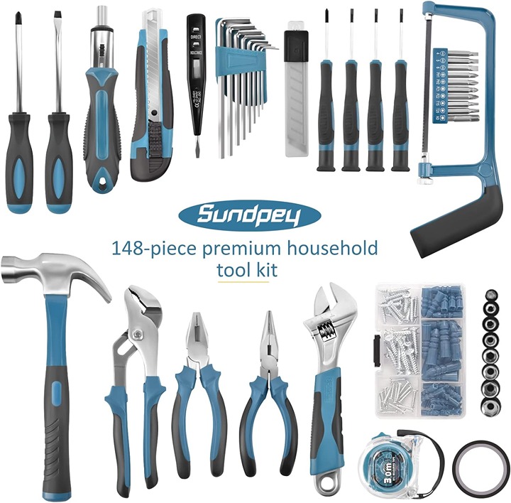 Premium Home Tool Kit 148-Pcs-8waz