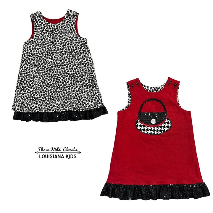 Bailey Boys 3T Black Red Reversible Sequin Purse / Elephant Dress