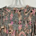 Ulla Johnson Lara Silk Metallic Printed Paisley Floral Blouse Top Ivory/Pink