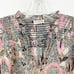 Ulla Johnson Lara Silk Metallic Printed Paisley Floral Blouse Top Ivory/Pink