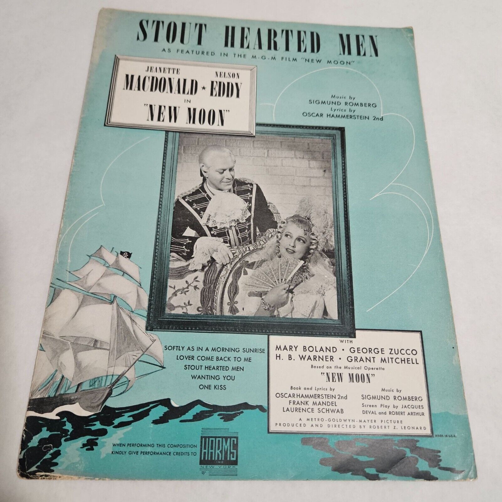 Stout Hearted Men Romberg Oscar Hammerstein New Moon Jeanette Macdonald N. Eddy