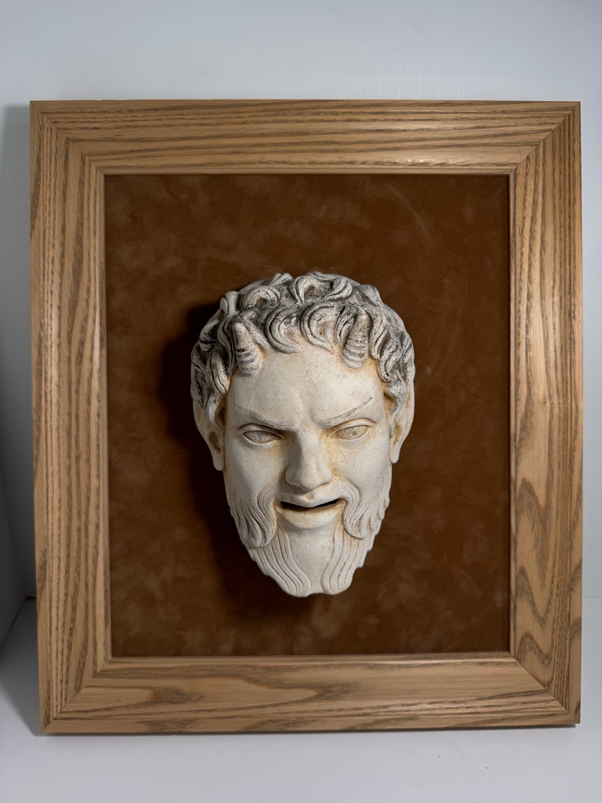 Pan Stone Sculpture Cast Mask • God of the Wild • Heraklion Greece • 1993