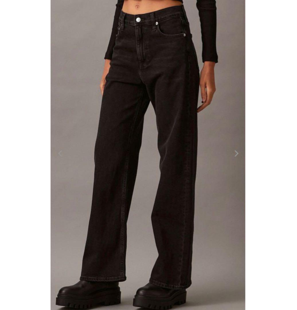 Calvin Klein High Rise Wide Leg Jeans
