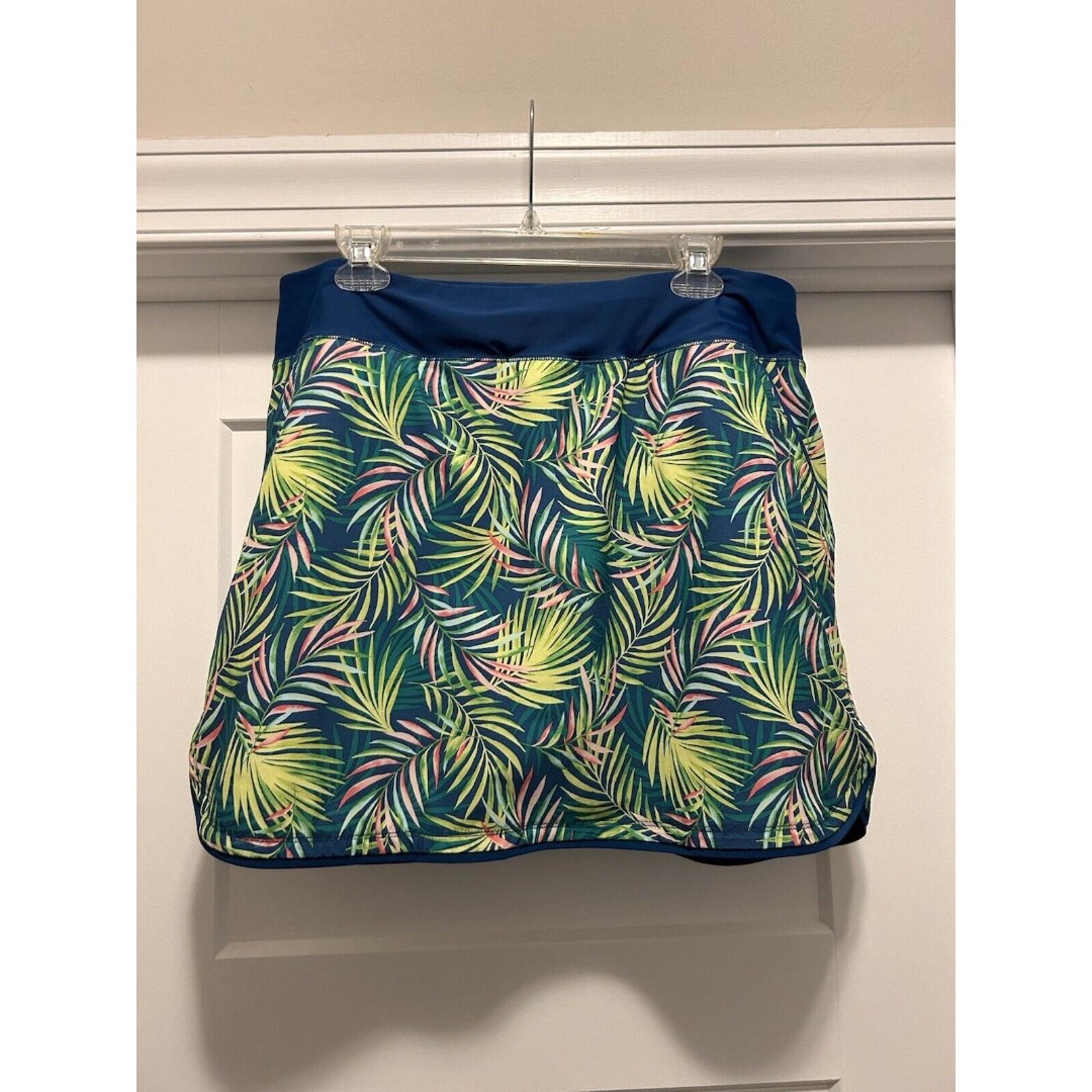 Lands' End multicolor tropical patterned tennis golf skort Women's 16 Plus Swim