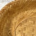 Bambu Double Wall Organic Bamboo Basket Oval Handmade Brown