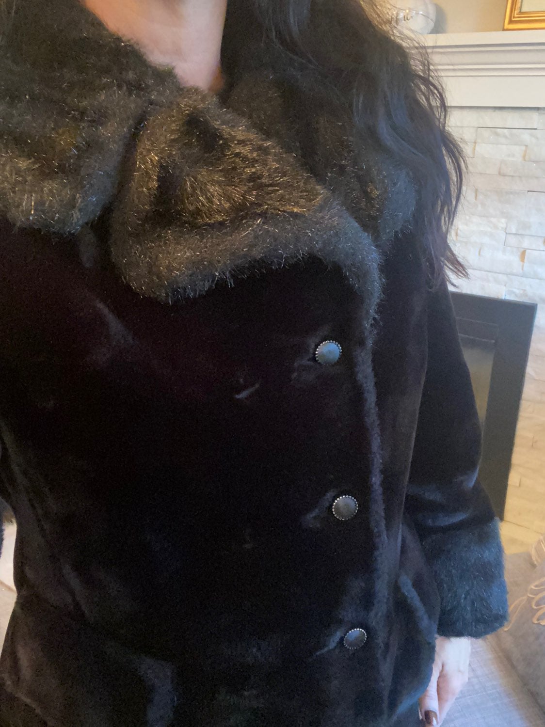 Vintage faux fur coat medium size