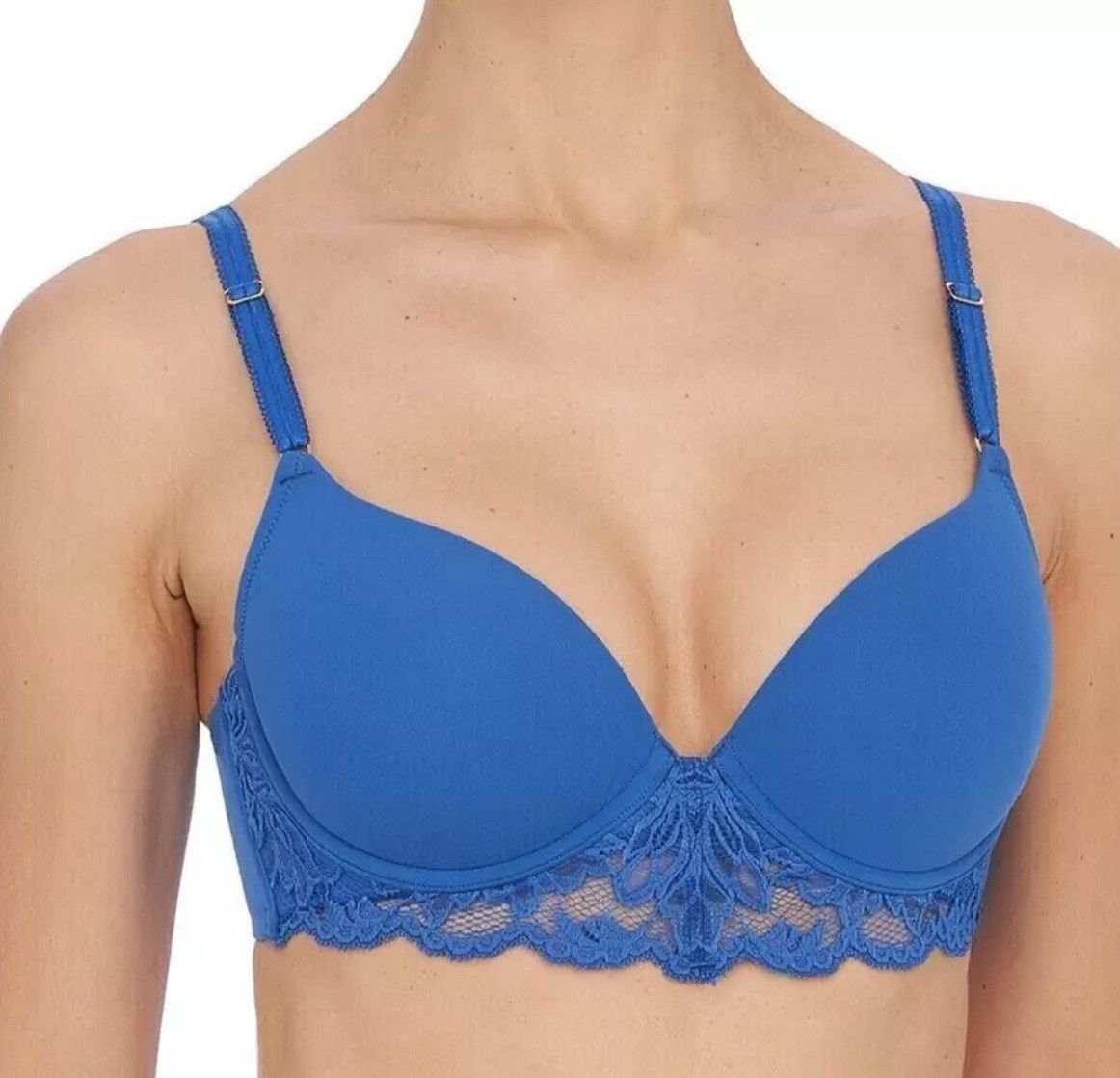 Natori Embolden Contour Underwire Bra In Imperial Blue Sz 34C New